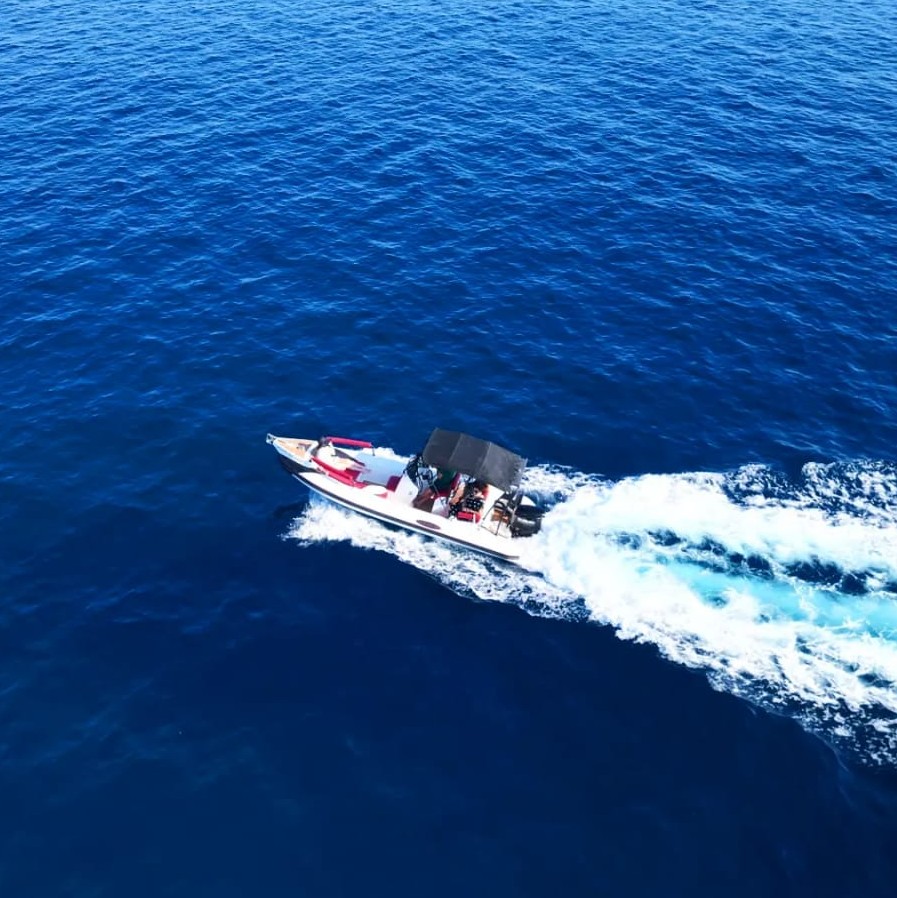 Santoxenia boat from above